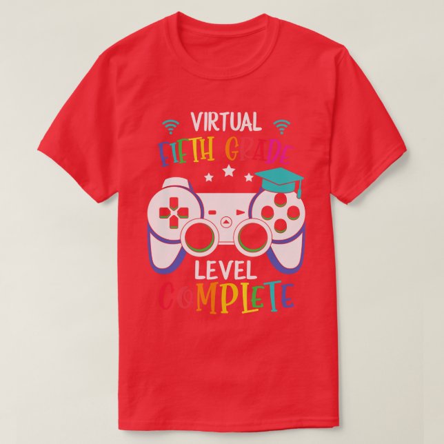 Back to school-virtual fifth grade level complete  T-Shirt (Design Front)