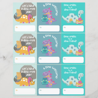 Back to School Welcome Dinosaur Tag Printable