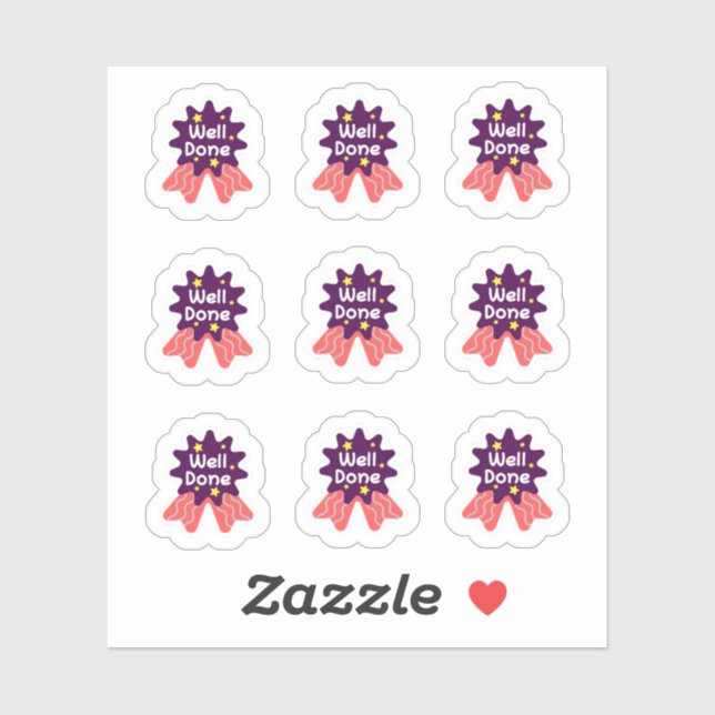 Back to School "Well Done" Stickers (Sheet)