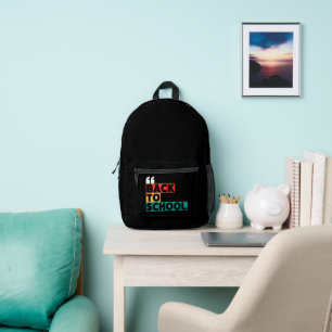 Back to school with a classic and elegant touch printed backpack