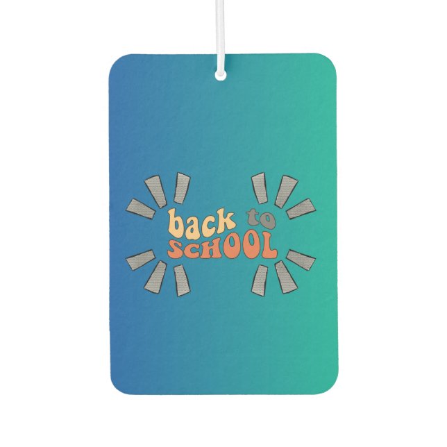 Back to school with an anime twist car air freshener (Front)