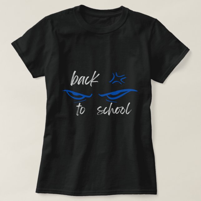 Back to school with an anime twist Printed T-Shirt (Design Front)
