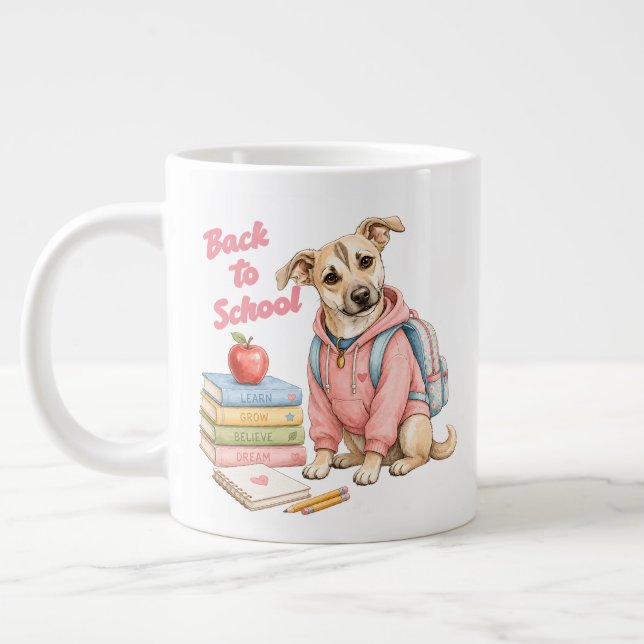 Back to School with Lina Large Coffee Mug (Left)