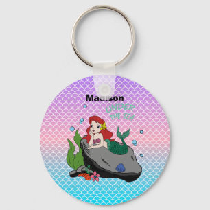 Back to school with mermaids and the sea   key ring