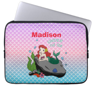 Back to school with mermaids and the sea   laptop sleeve