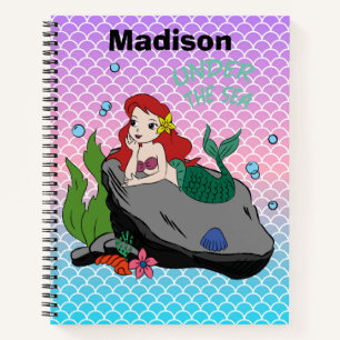 Back to school with mermaids and the sea notebook