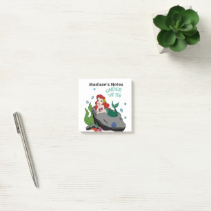 Back to school with mermaids and the sea post-it notes