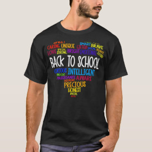 Back To School Word Cloud Cute Students Teachers T-Shirt