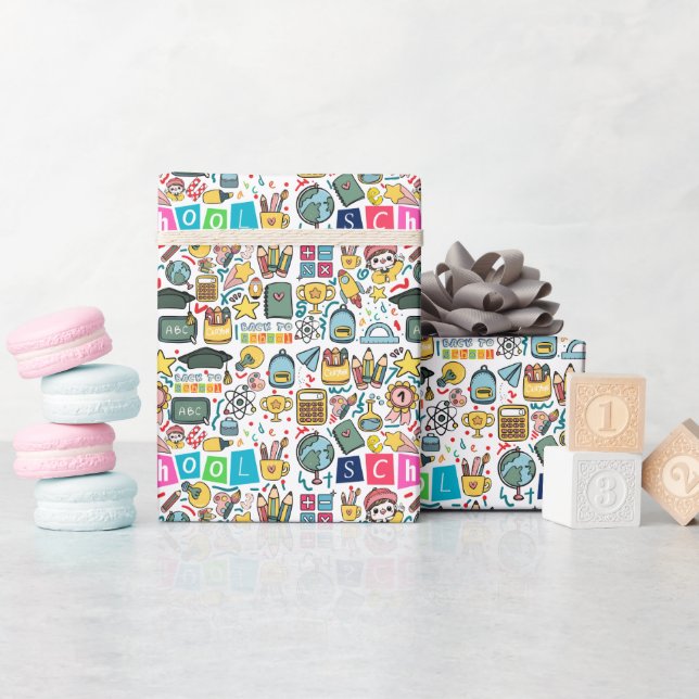 Back To School Wrapping Paper (Baby Shower)