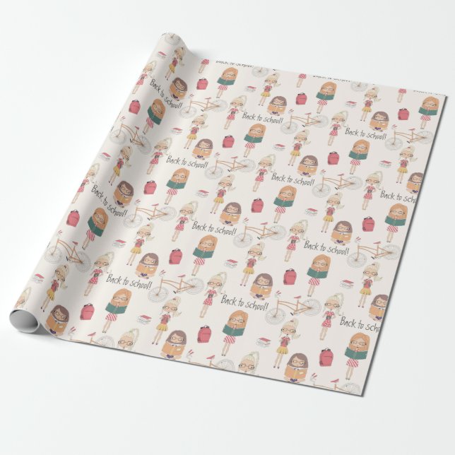 Back to School Wrapping Paper (Unrolled)
