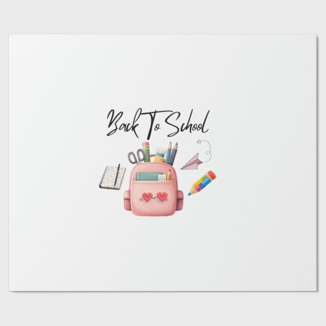 Back to school  wrapping paper (Flat)