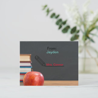 Back to school year teacher appreciation  card