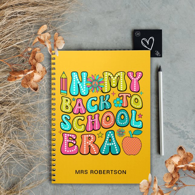 Back to school yellow teacher spiral notebook (Creator Uploaded)