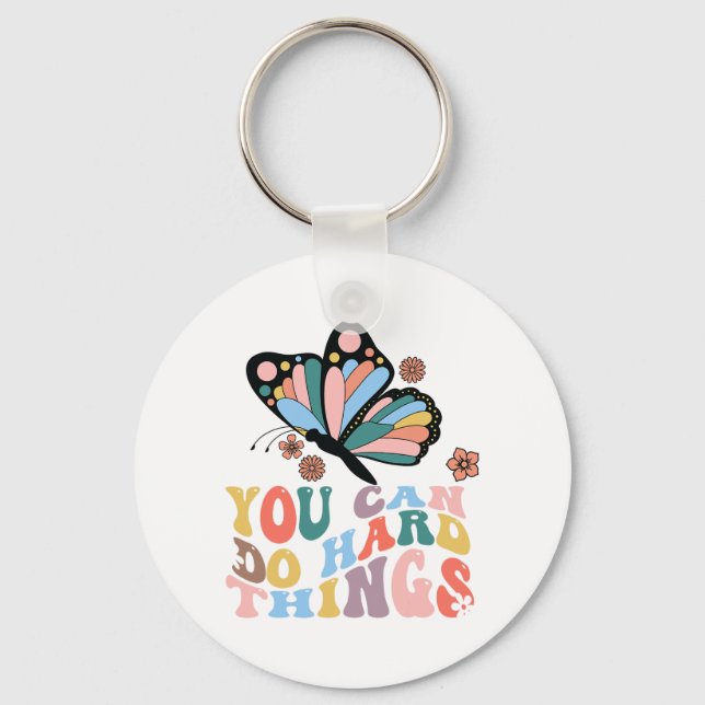 Back To School You Can Do Hard Things  Key Ring (Front)