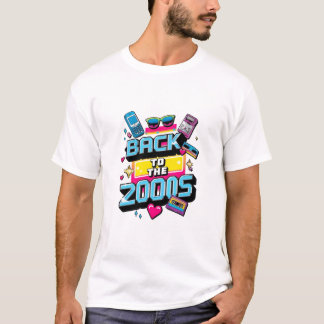 Back to The 2000s Retro Design Vintage Theme Party T-Shirt