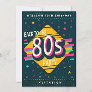 Back to the 80s Birthday Party Invitation