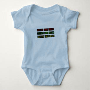 Back to the 80s by Time Travel Machine Baby Bodysuit