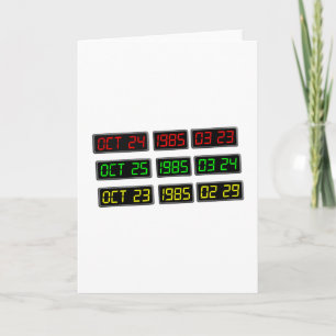 Back to the 80s by Time Travel Machine Card