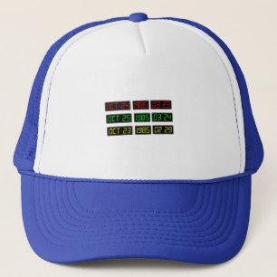 Back to the 80s by Time Travel Machine Trucker Hat