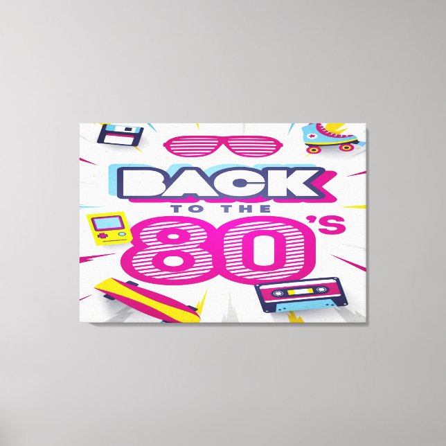 Back To The 80s Canvas Print (Front)