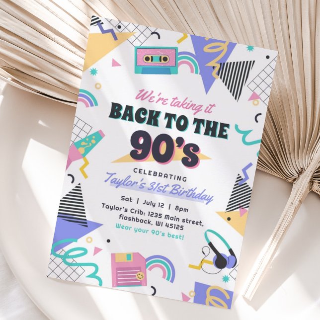 Back to the 90s Birthday Invitation (Creator Uploaded)