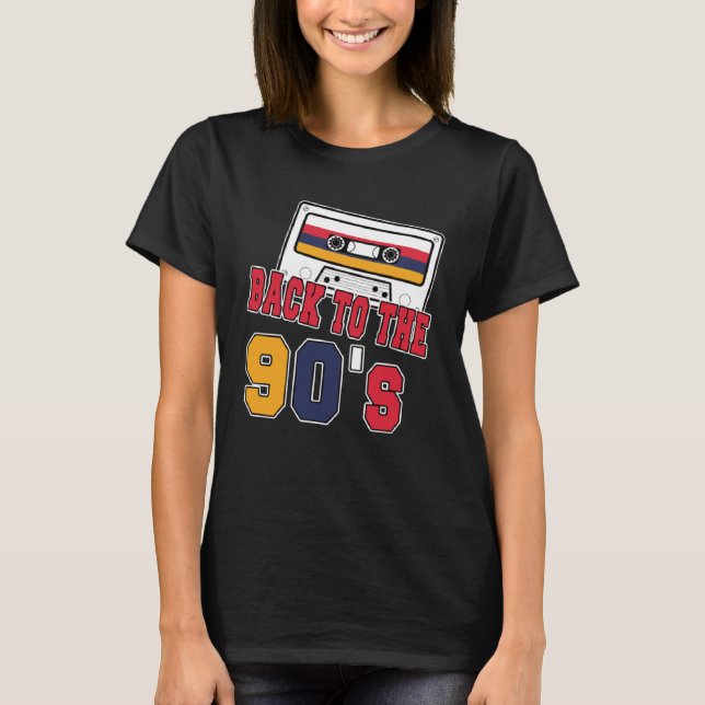 Back To The 90s Costume Theme Party 90s Outfit Ret T-Shirt (Front)