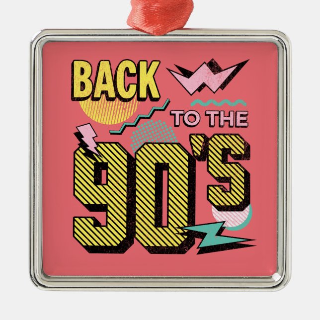 Back to the 90's metal tree decoration (Front)