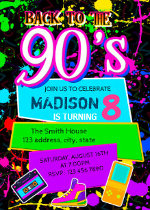 90s Invitations Announcements Zazzle Uk