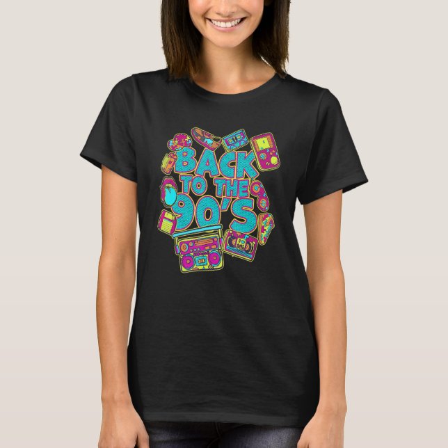 Back To The 90s Retro Costume Party Nineties T-Shirt (Front)