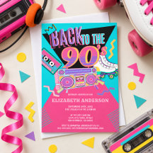 Back to the 90s Retro Neon Birthday Party