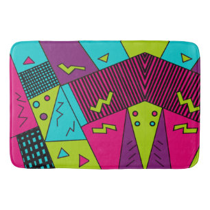 Back to the 90's retro pillows bath mat