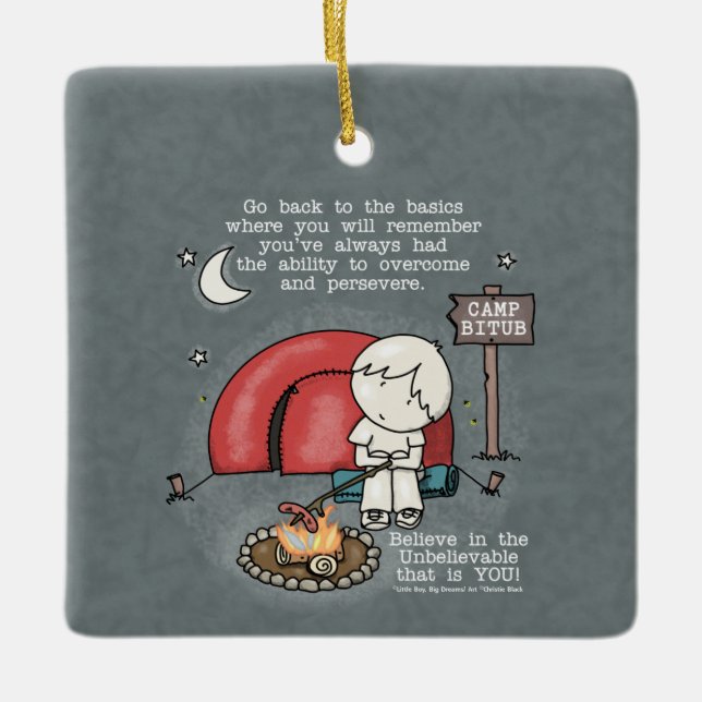 Back to the Basics Ceramic Ornament (Front)