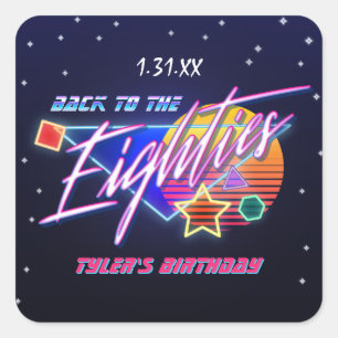 Back to the Eighties Neon Stickers