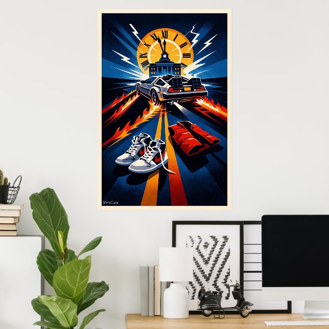 Back to the Future Inspired Symbolic Movie Poster (Home Office)