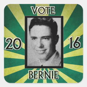 Back to the Future with Bernie 2016 Square Sticker