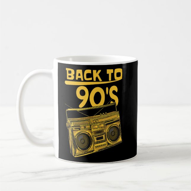 Back To The Nineties 90's Music Cassette 90s Vibe Coffee Mug (Left)