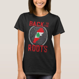 Back to the Roots Beirut Lobnan Lebanese Flag Leba T-Shirt