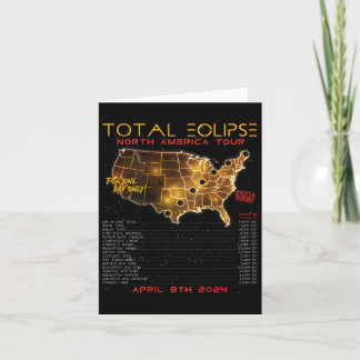 Back) Total Solar Eclipse 2024 North America Tour  Card