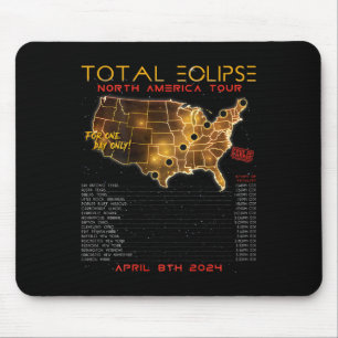 Back) Total Solar Eclipse 2024 North America Tour Mouse Mat