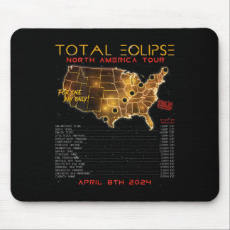 Back) Total Solar Eclipse 2024 North America Tour  Mouse Mat