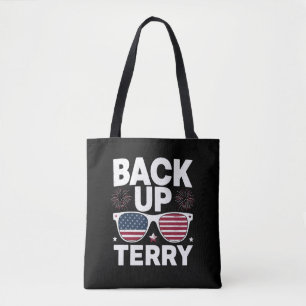 Back Up Terry Funny 4th of July Patriotic Firework Tote Bag