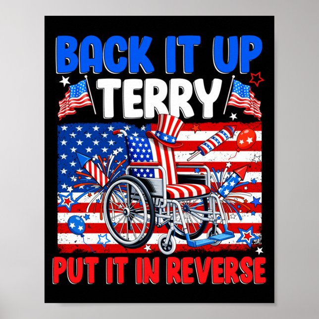 Back Up Terry Put In Reverse Firework Usa 4th Of Poster (Front)