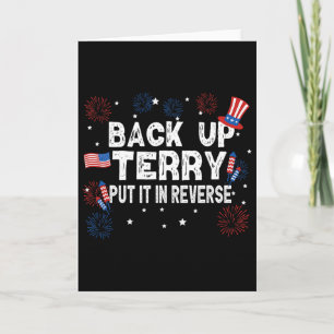 Back Up Terry Shirt Put It In Reverse Funny 4th Of Card