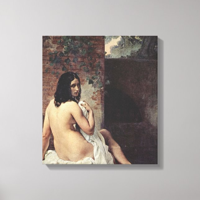 Back View of a Bather (Francesco Hayez) Canvas Print (Front)