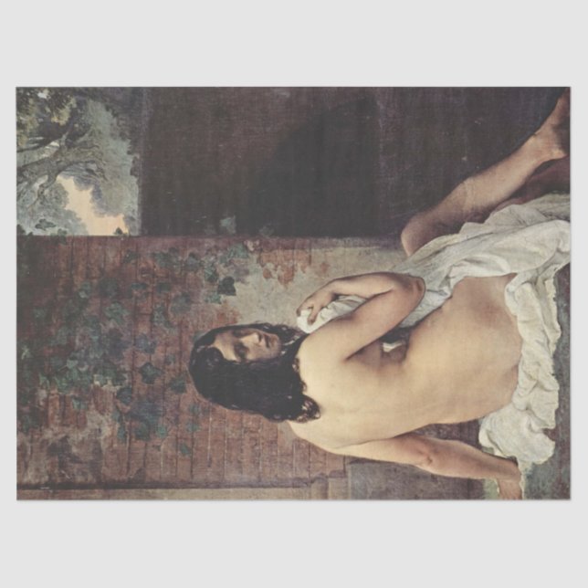 Back View of a Bather (Francesco Hayez) Tissue Paper (Front)