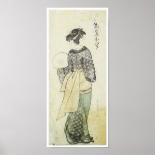 Back View of Beauty Ohisa, Utamaro, 1792 Poster