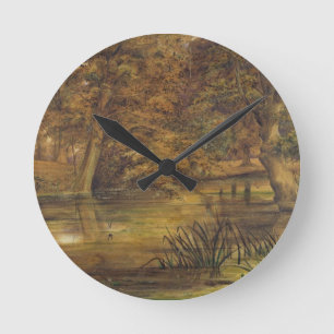 Back Water of the Bratford, 1864 (w/c and pencil o Round Clock