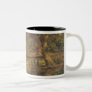Back Water of the Bratford, 1864 (w/c and pencil o Two-Tone Coffee Mug