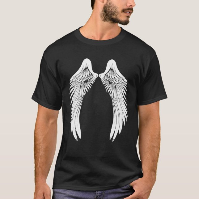 Back White Angel Wings T-Shirt (Front)