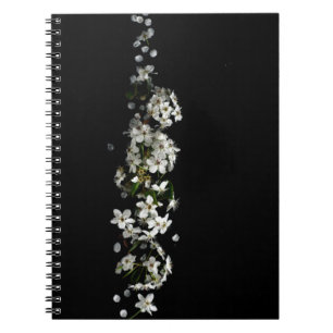 back white rose notebook